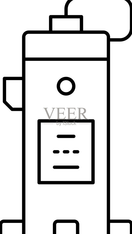 工业空气压缩机线性图标图标素材