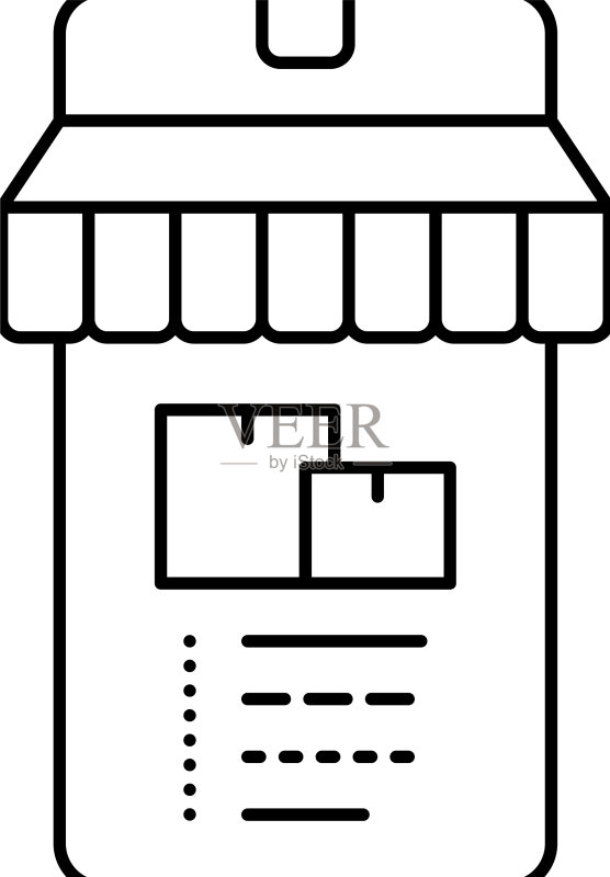 配送商店部门线条图标图标素材