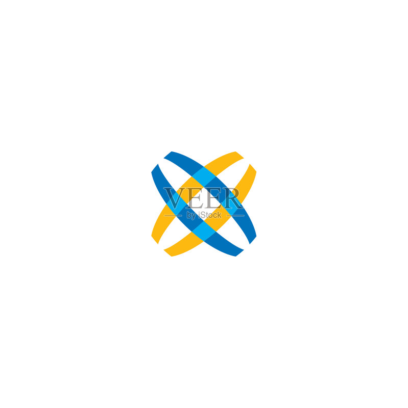 圆形抽象科技Logo图标素材