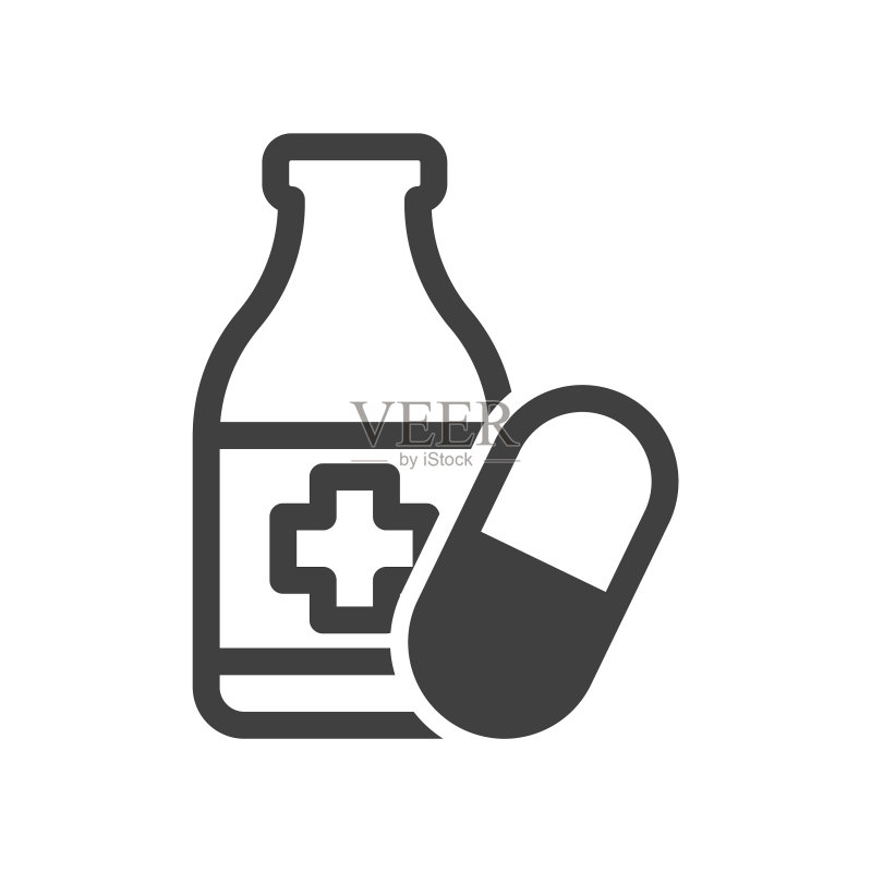 医疗药物图标简笔画图标素材