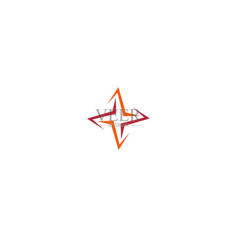 彩色星星圆形标志图标素材