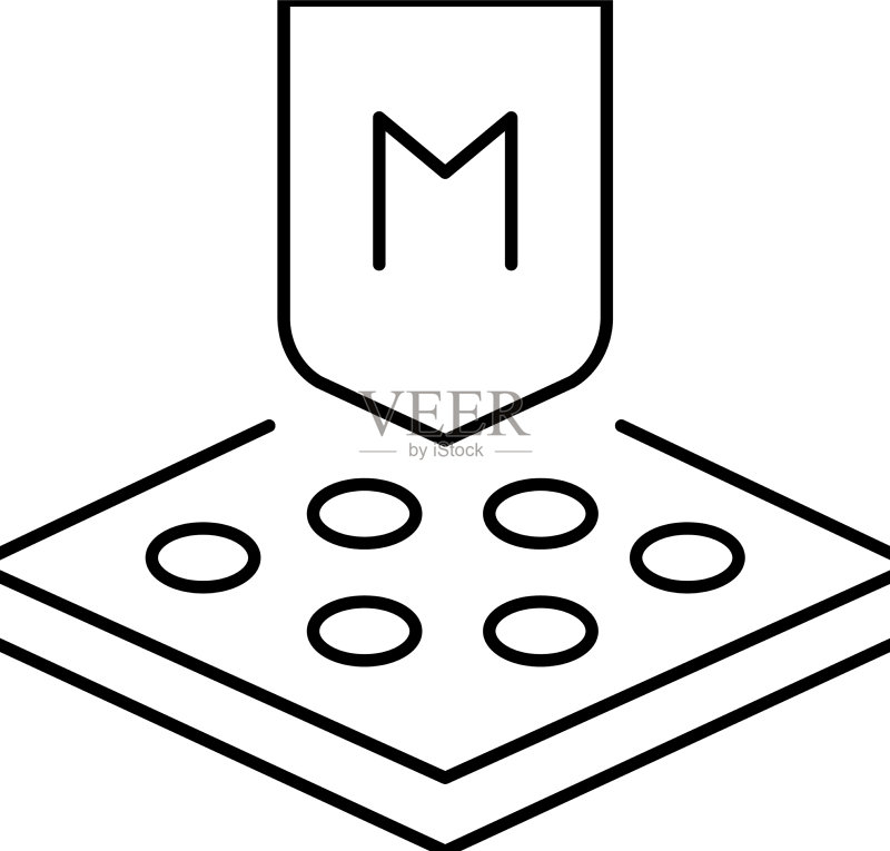 膜织物性能线条图标图标素材