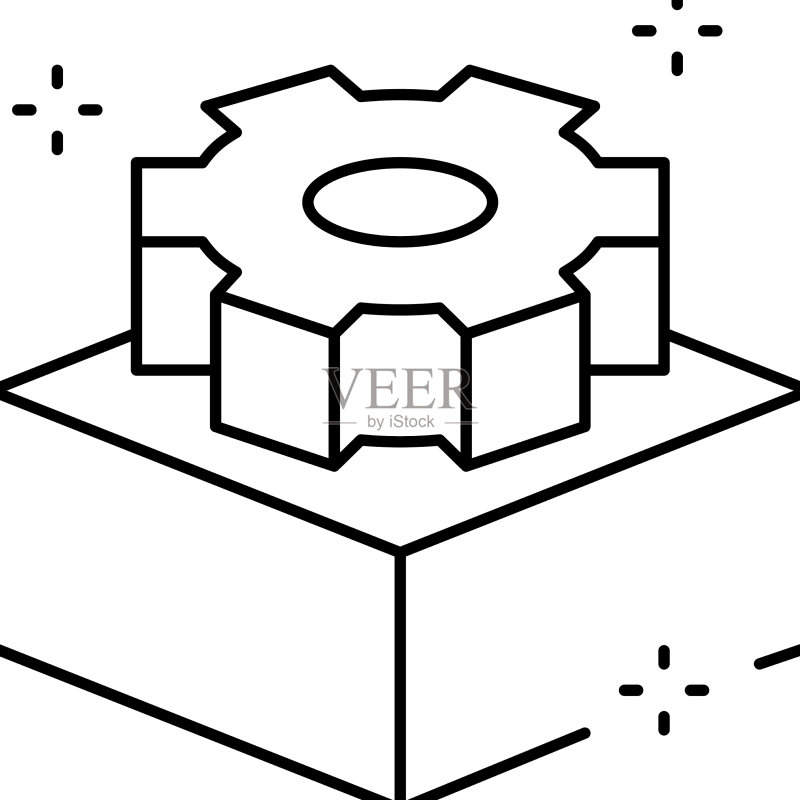 创建产品3D对象线条图标图标素材