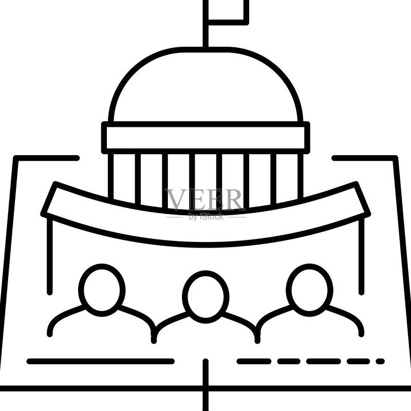 政治历史线条图标图标素材