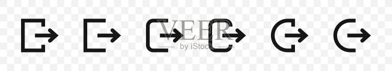 用户注销图标集。矢量图。注销符号集合。图标素材