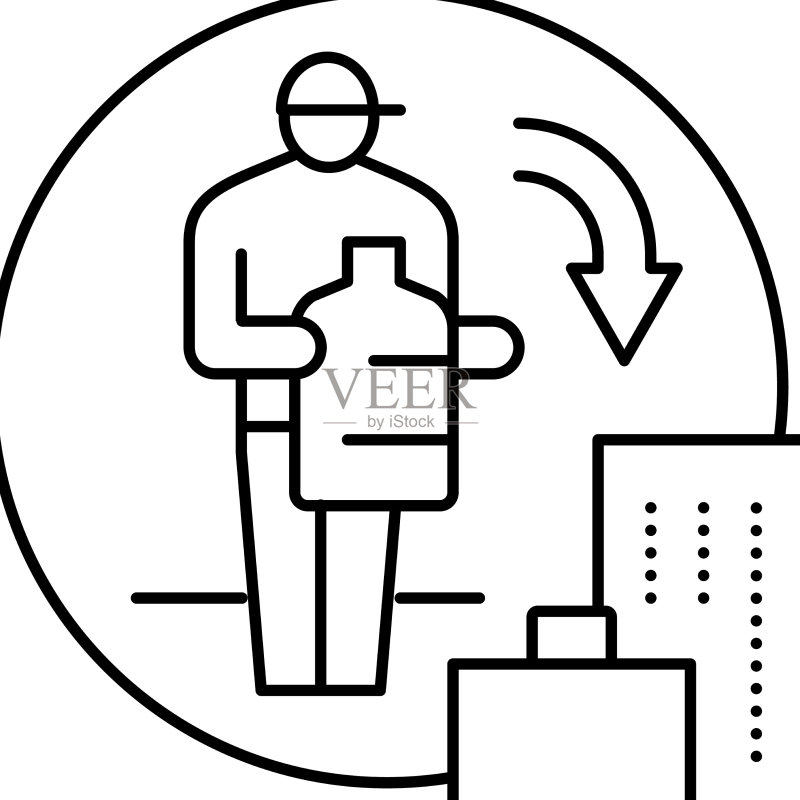 工作中运送水管线图标图标素材