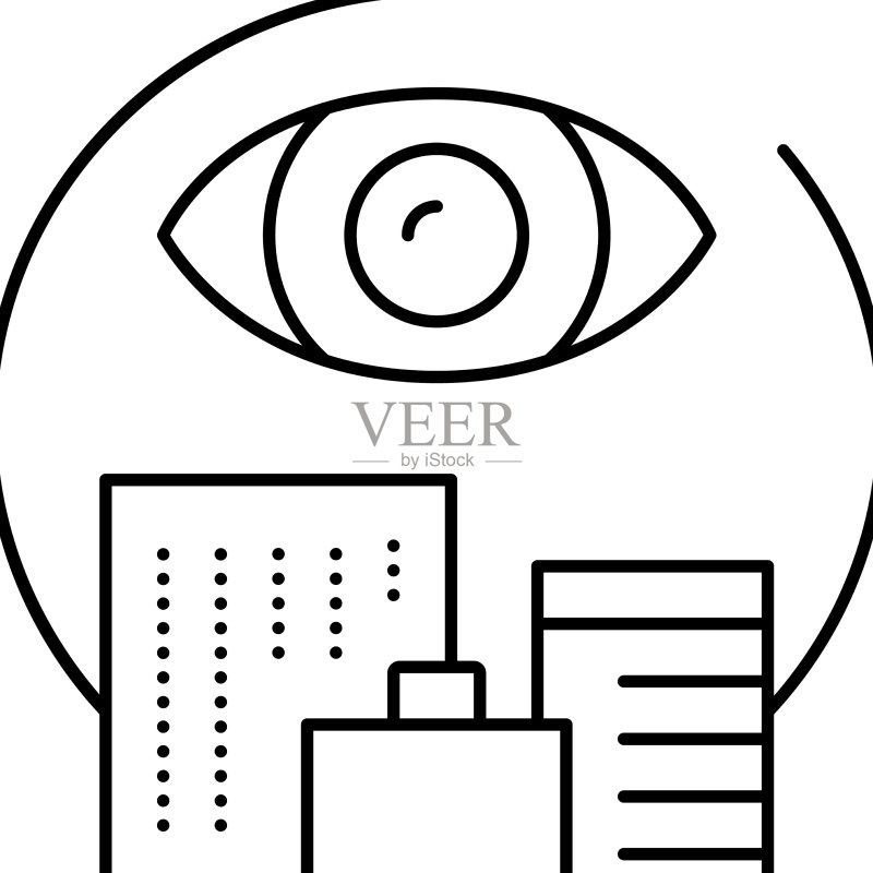 开放操作线性图标图标素材