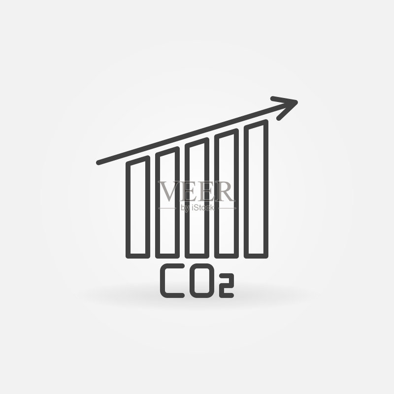 二氧化碳柱状图概念图标图标素材