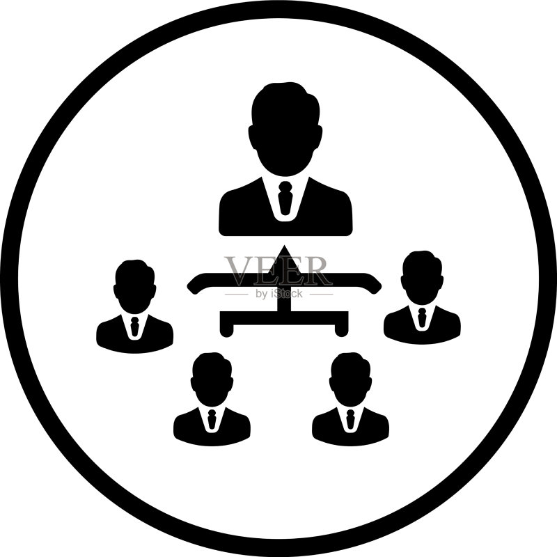 领导者商业层级黑色图标图标素材
