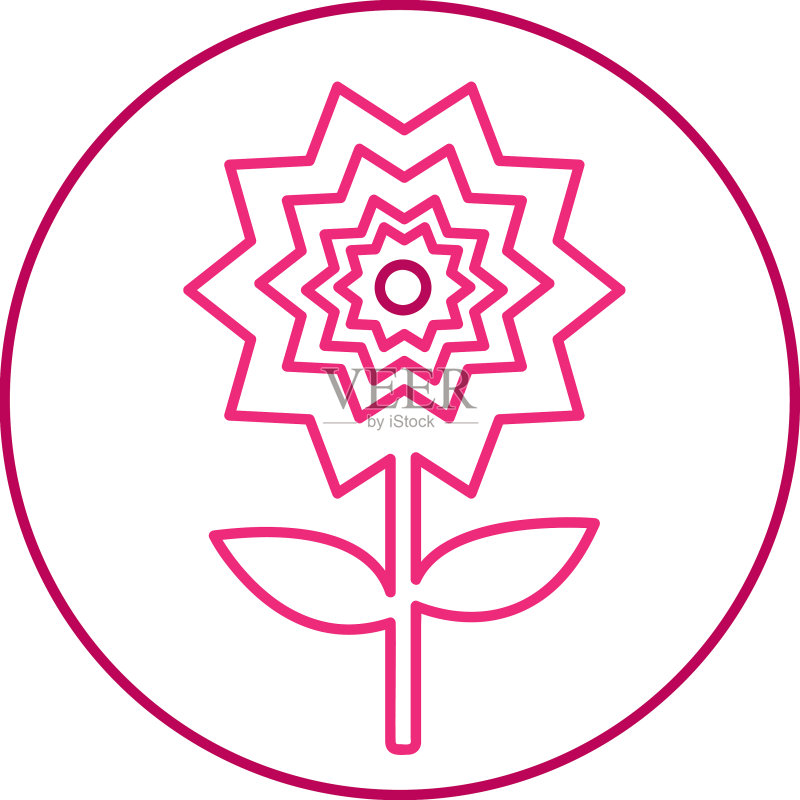 花朵图标符号设计图标素材