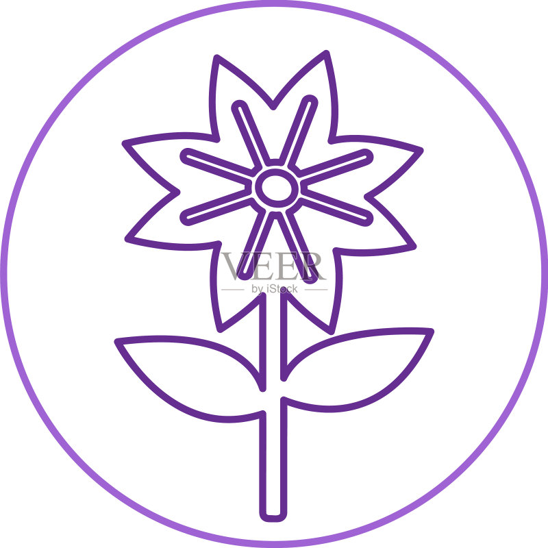 花朵图标符号设计图标素材