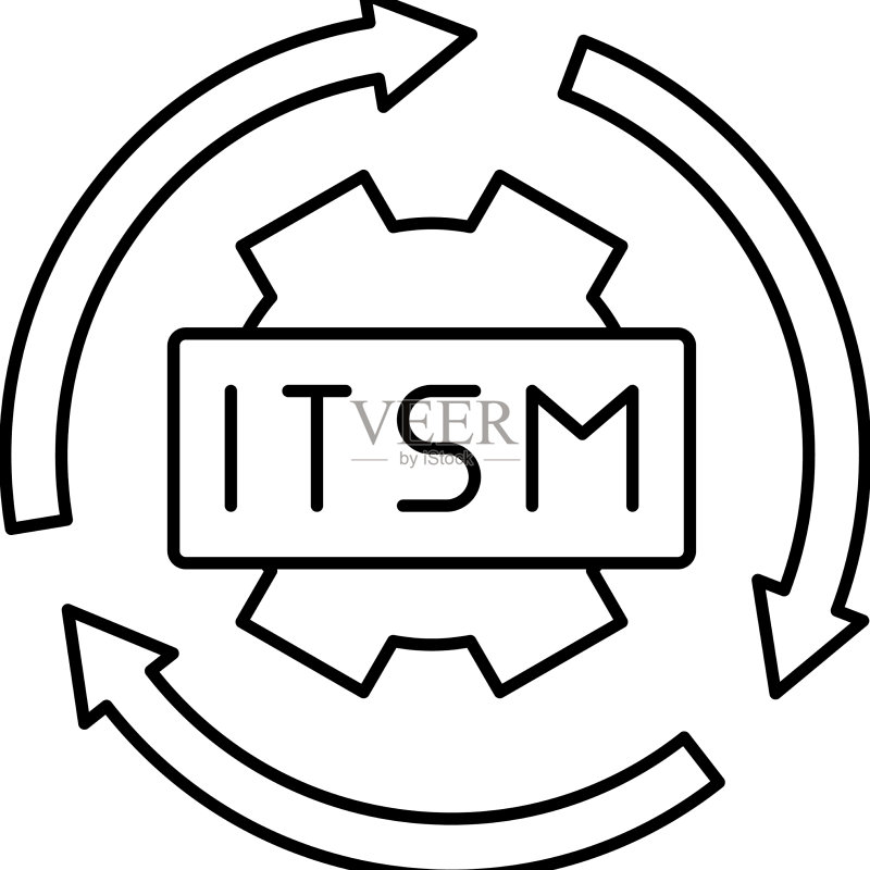 IT服务管理线性图标图标素材