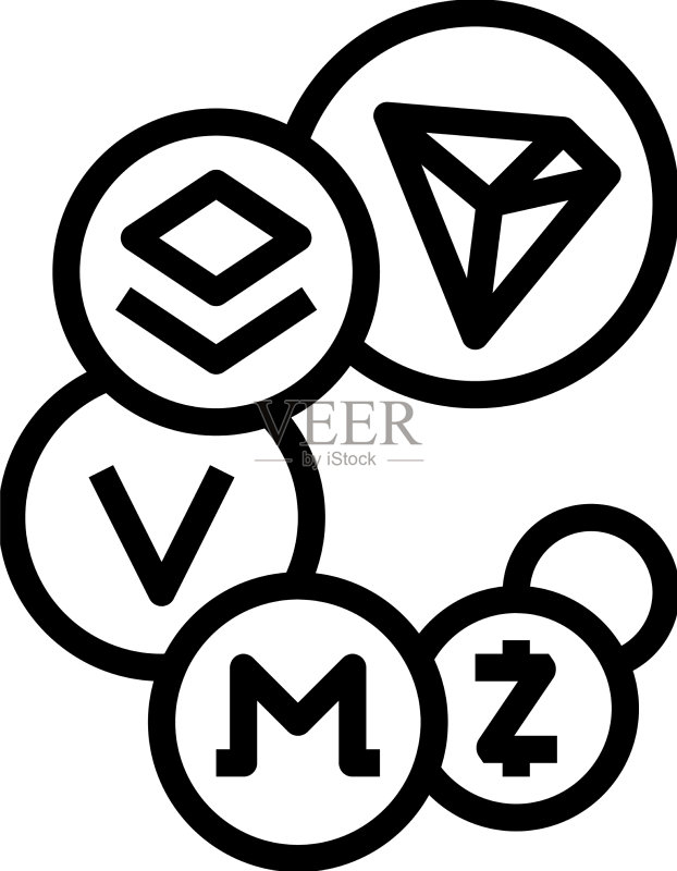 山寨币数字币线图标图标素材