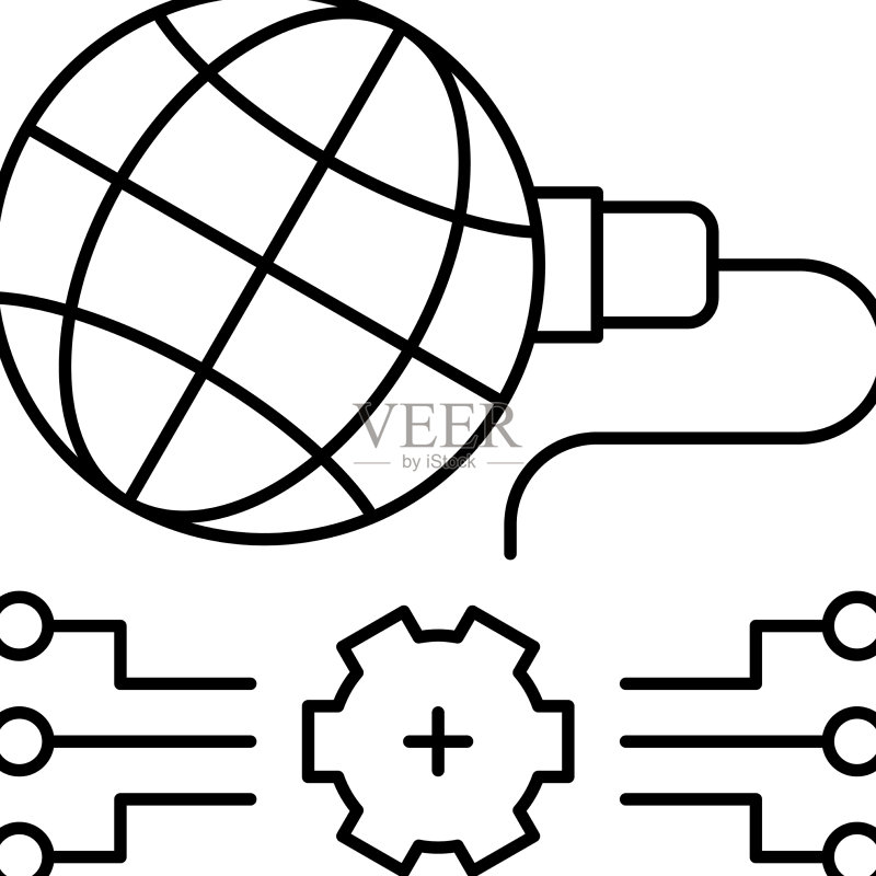 全球节能线性图标图标素材