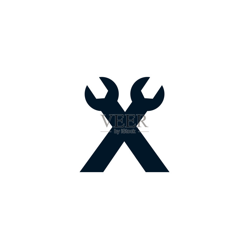 首字母X扳手logo设计灵感图标素材
