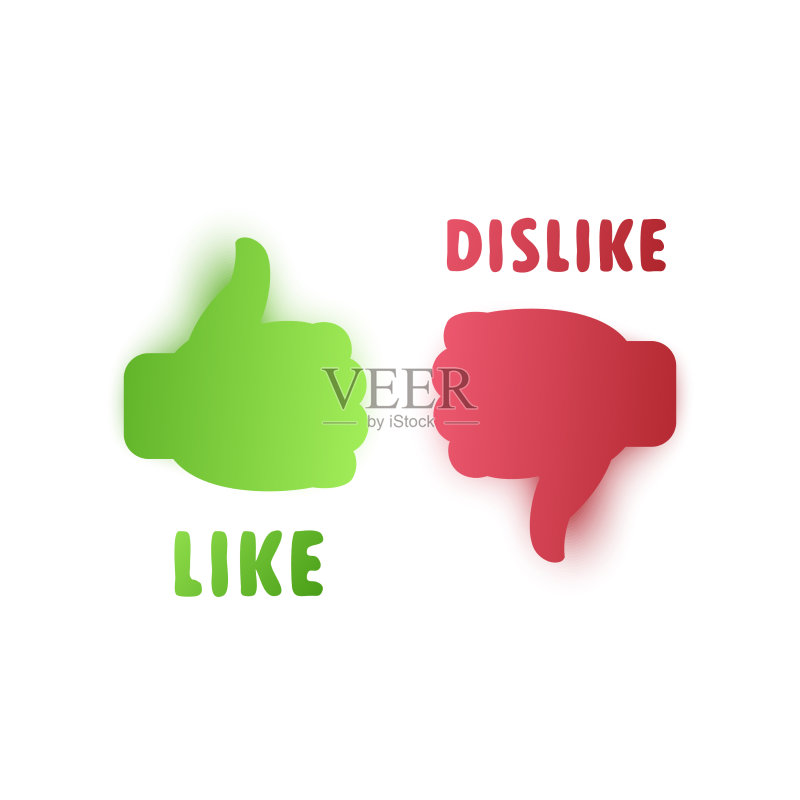 表示不喜欢的拇指按钮图标素材