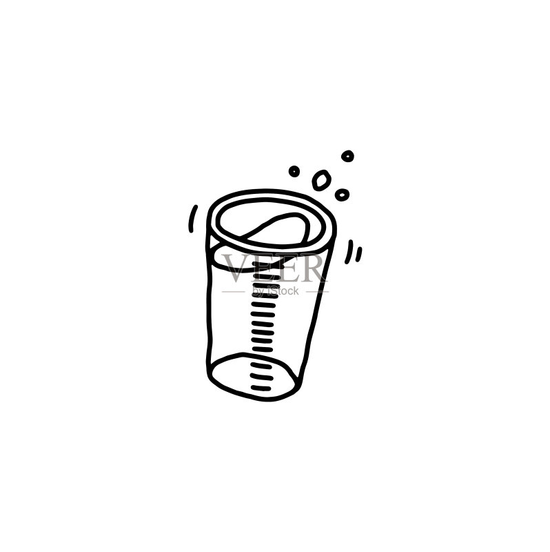 用于测量配料的塑料量杯图标素材