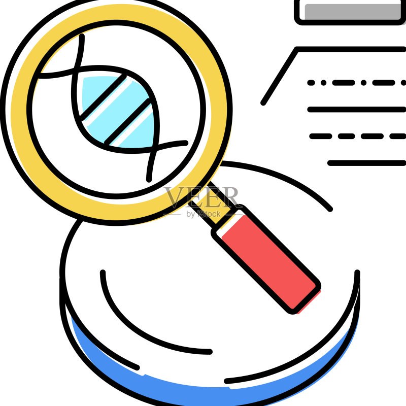基因分子研究彩色图标图标素材