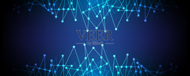 抽象几何数字网络线条科技背景插画图片素材
