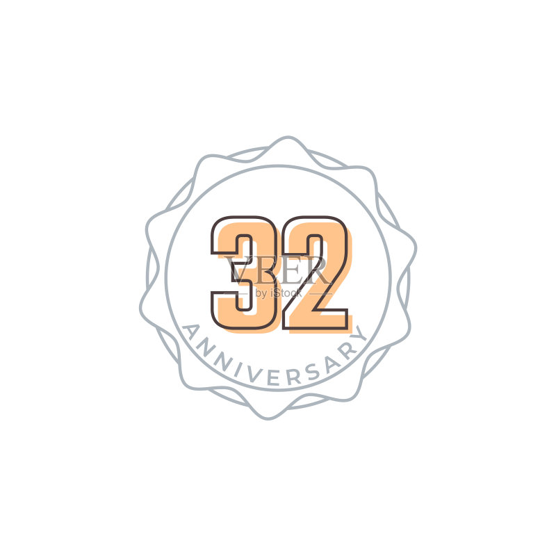 32周年庆典徽章图标素材