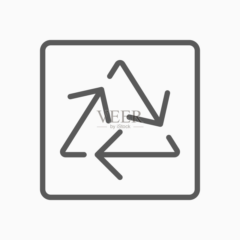 回收图标、箭头矢量图,环境插画图标素材
