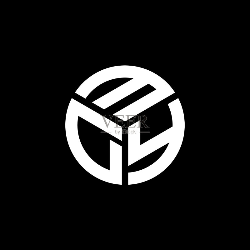 MDY字母标志,黑色背景图标素材
