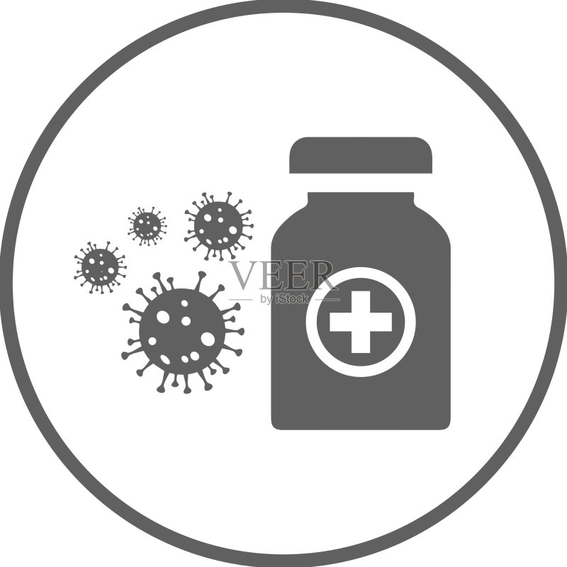 冠状病毒疫苗灰色图标图标素材