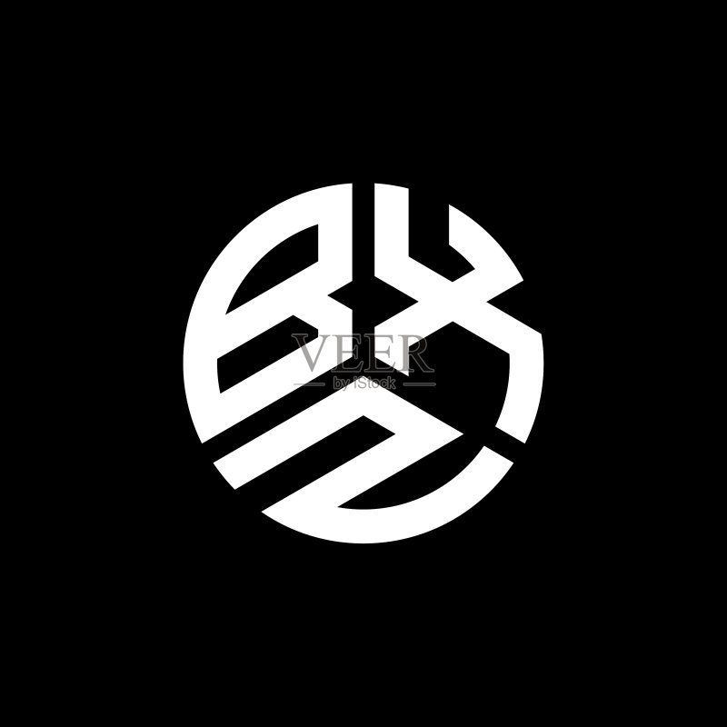 白色背景上的bxz字母标志设计图标素材