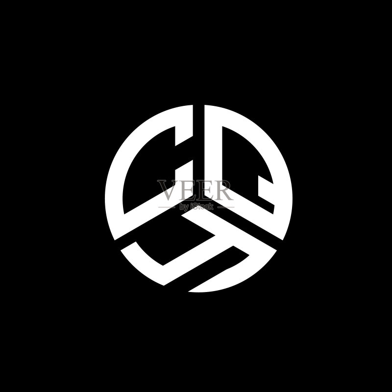 白色背景上的CQY字母标志设计图标素材