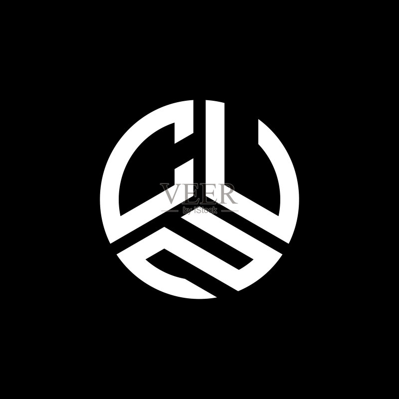 白色背景上的cun字母标志设计图标素材