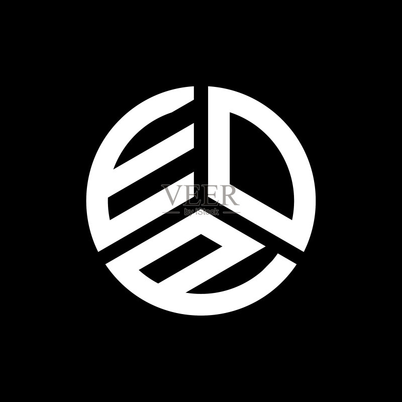 白色背景上的EOP字母logo设计图标素材