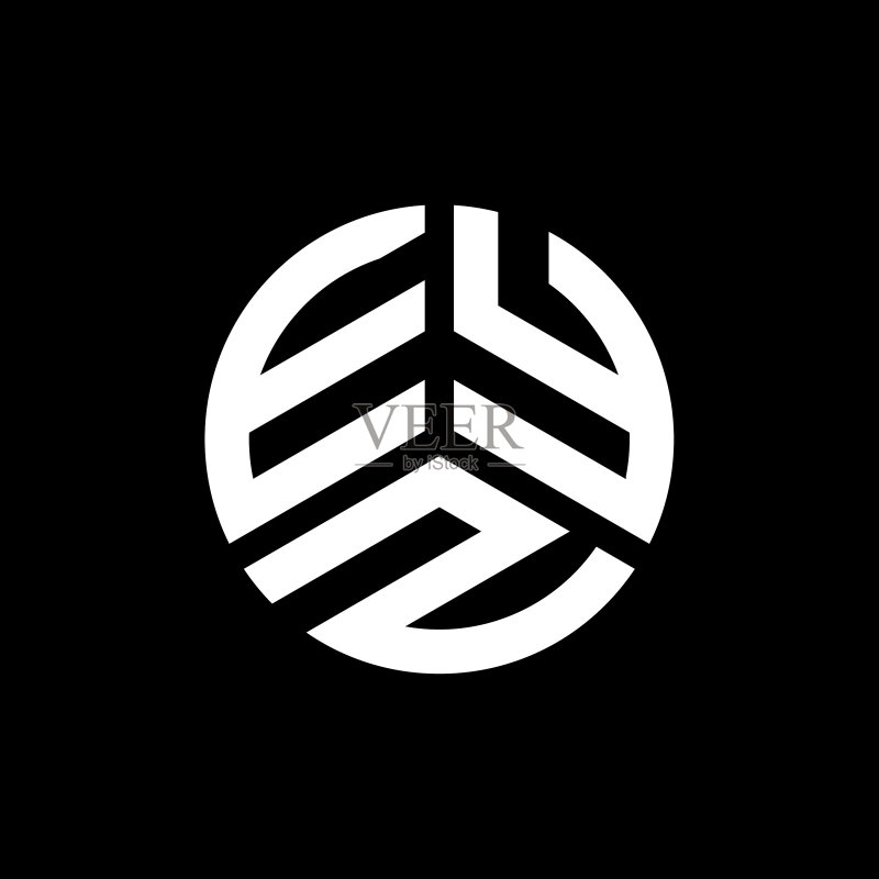白色背景上的EYZ字母标志设计图标素材