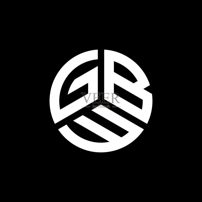 白色背景上的GBW字母标志设计图标素材