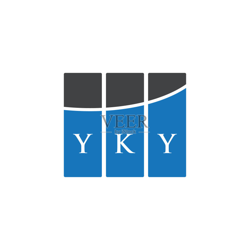 白色背景上的YKY字母标志设计图标素材