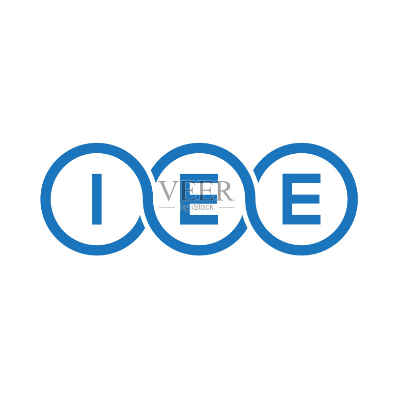 IEE字母白色背景标志设计图标素材