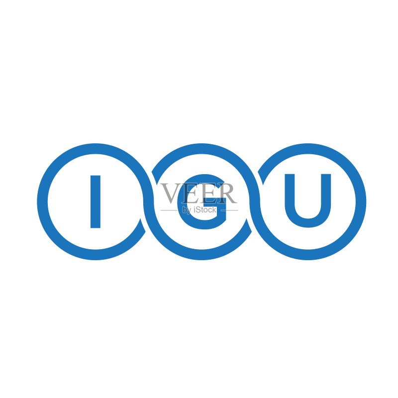 IGU字母标志设计图标素材