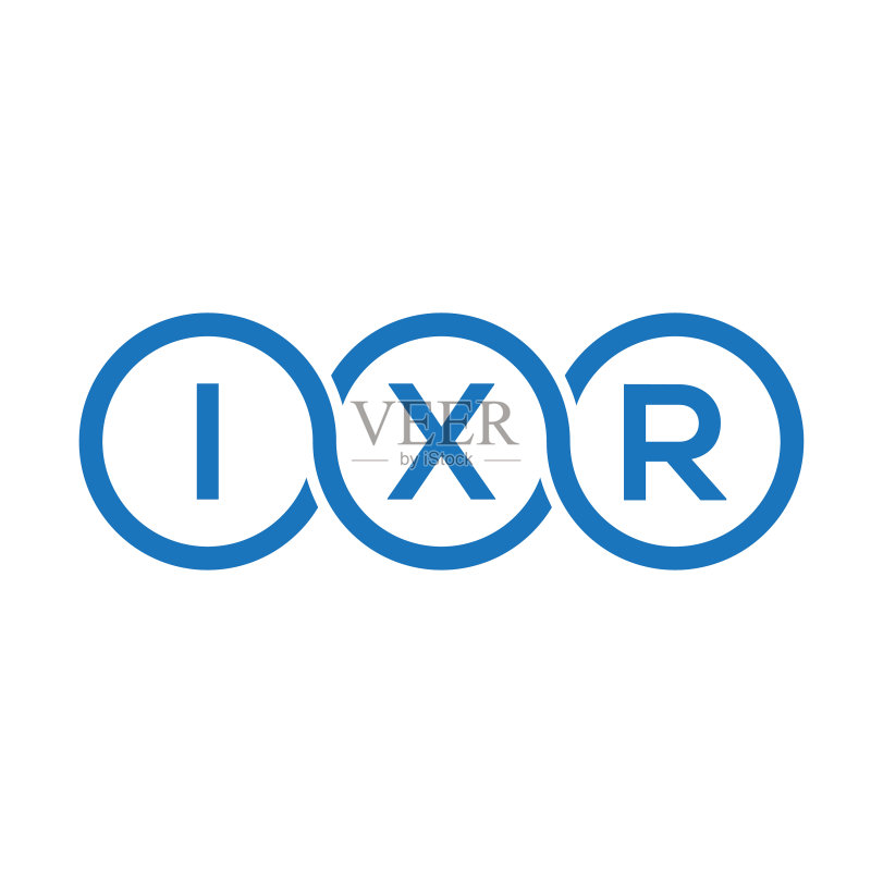 白色背景上的IXR字母logo设计图标素材