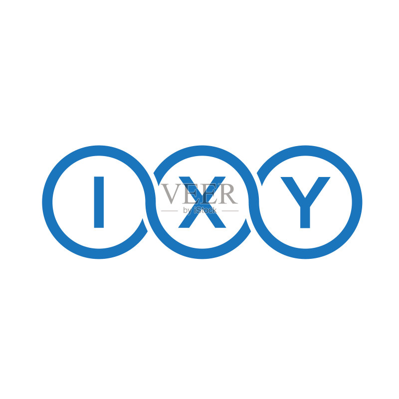 白色背景IXY字母标志设计图标素材