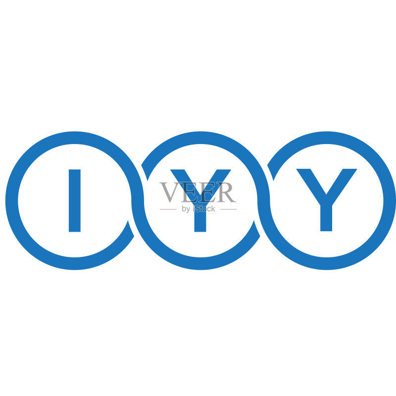 白色背景上的字母IYY标志设计图标素材