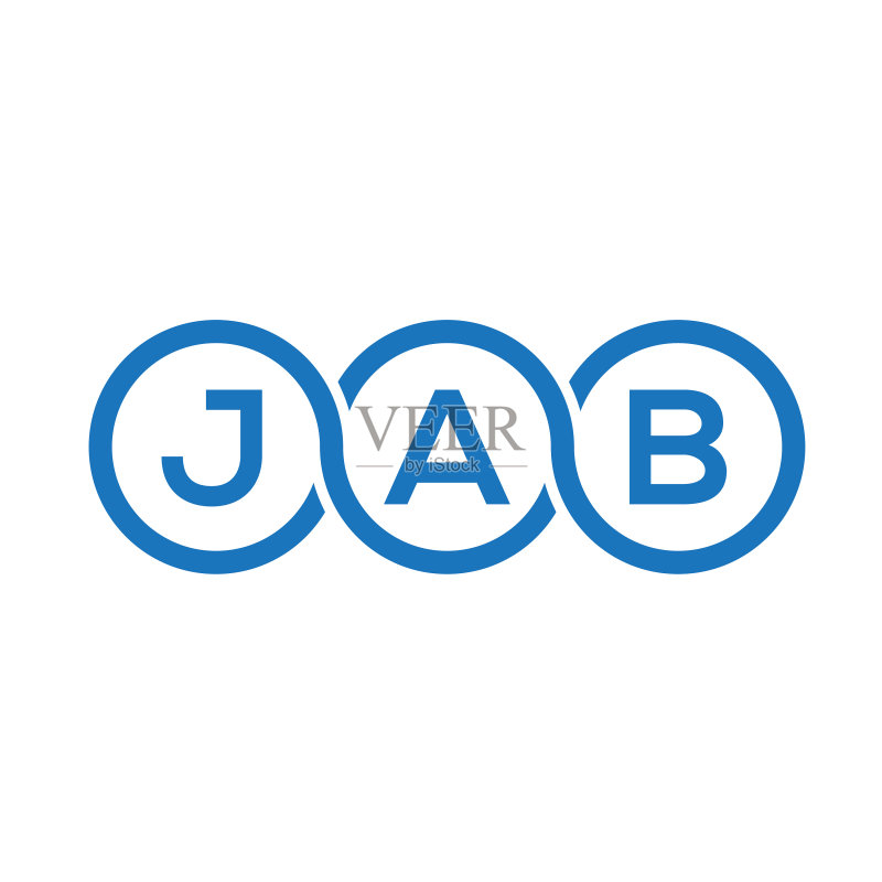 JAB字母标志设计,白色背景图标素材