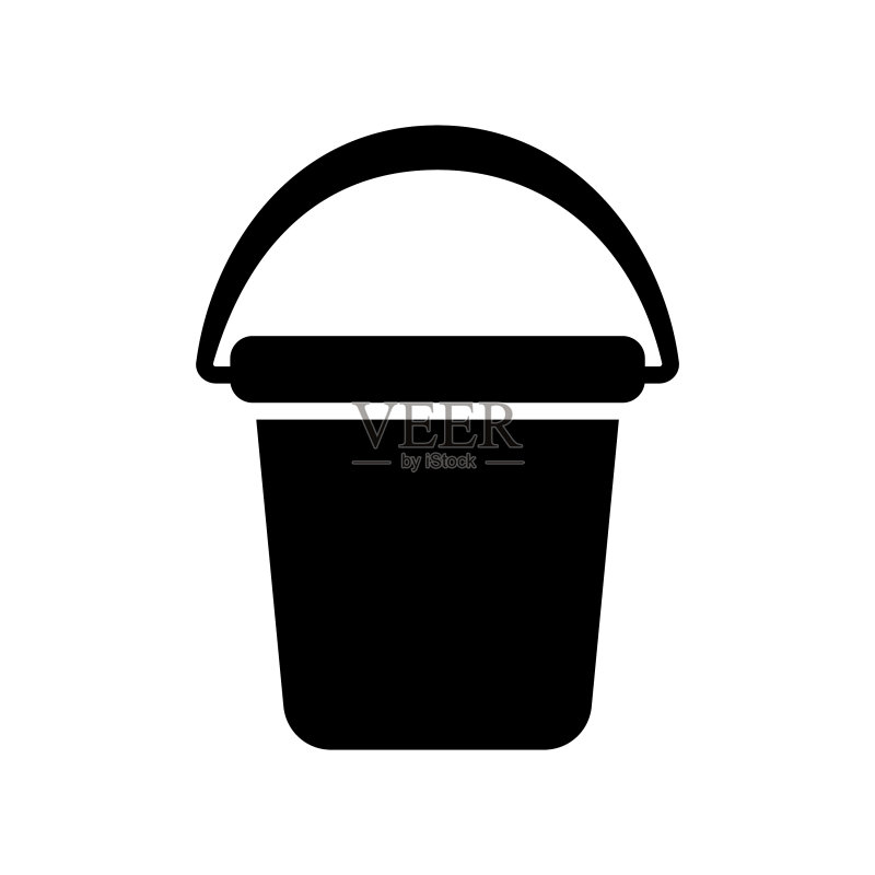 花园塑料桶标志图标素材