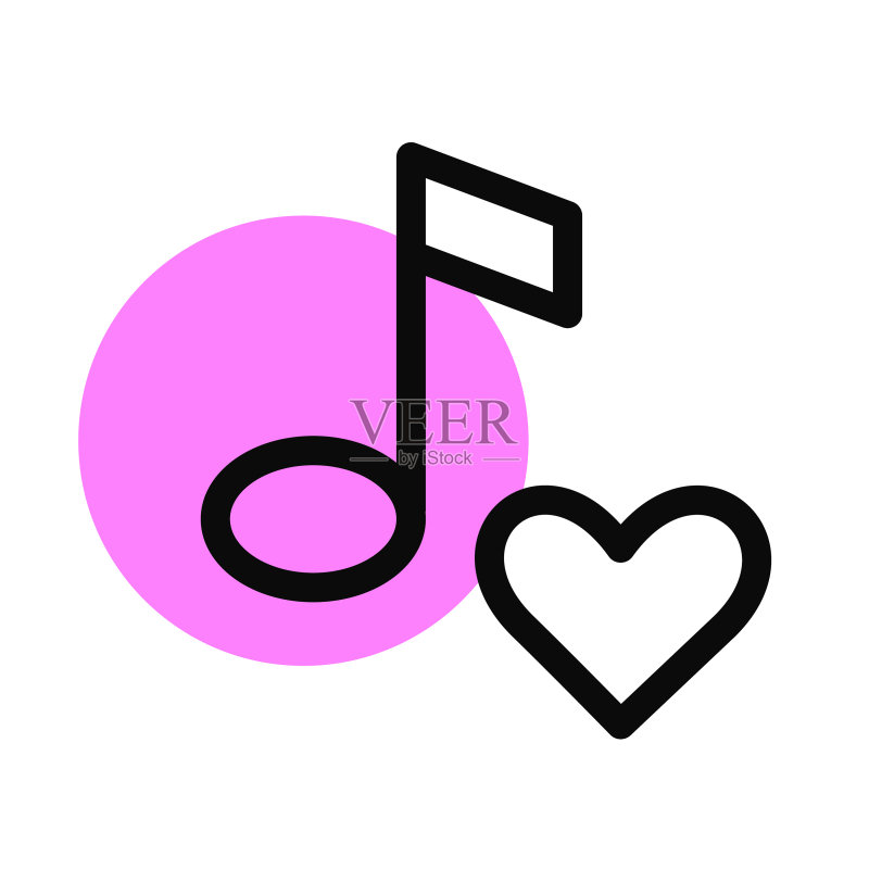 最喜欢的歌曲音乐图标像素完美可编辑图标素材