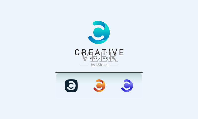 字母C创意科技Logo图标素材