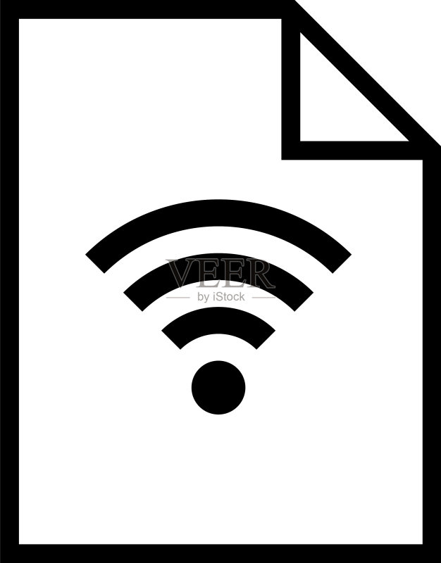 打印在数据文件上的无线网络图标图标素材