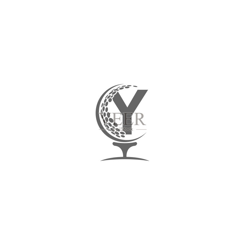 字母Y和高尔夫球logo设计图标素材