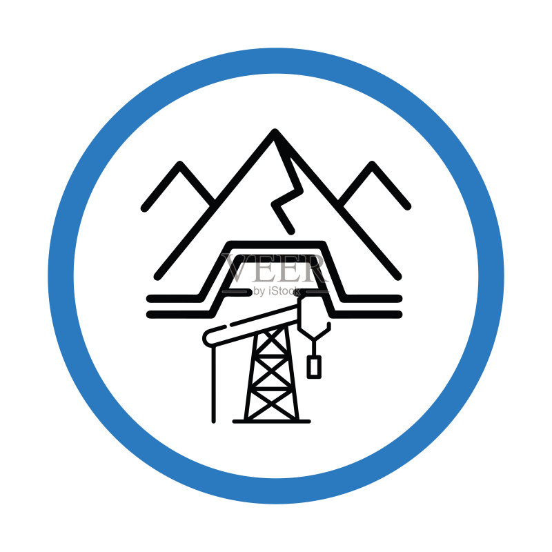 矿山山脉或轨道图标图标素材