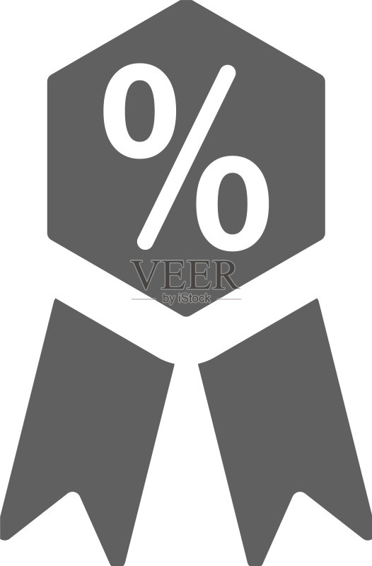 灰色图形的折扣百分比标签图标图标素材
