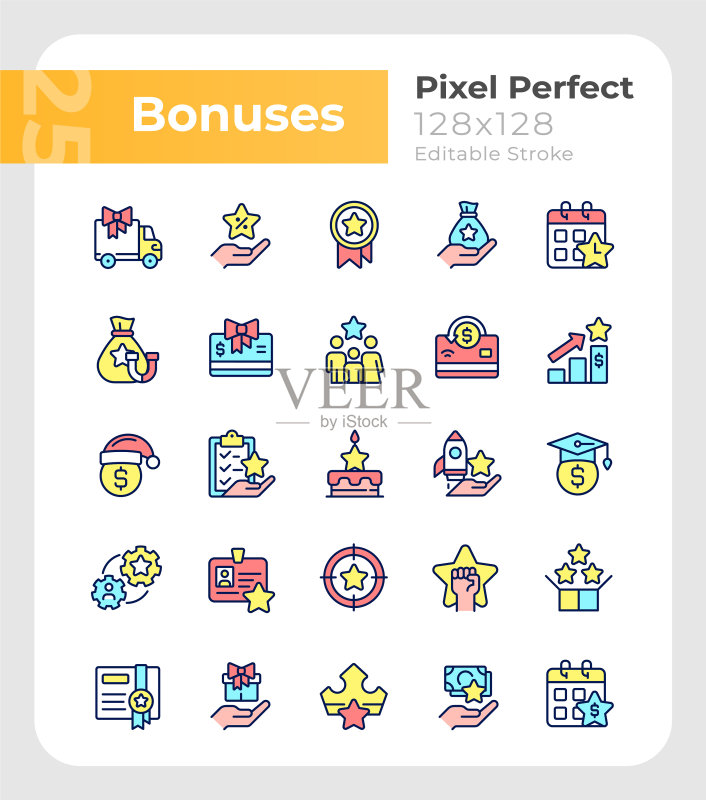 Bonus像素RGB颜色图标集图标素材