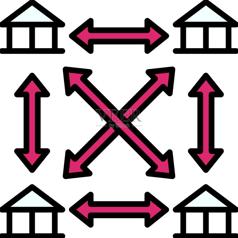 分布式账本区块链相关图标图标素材
