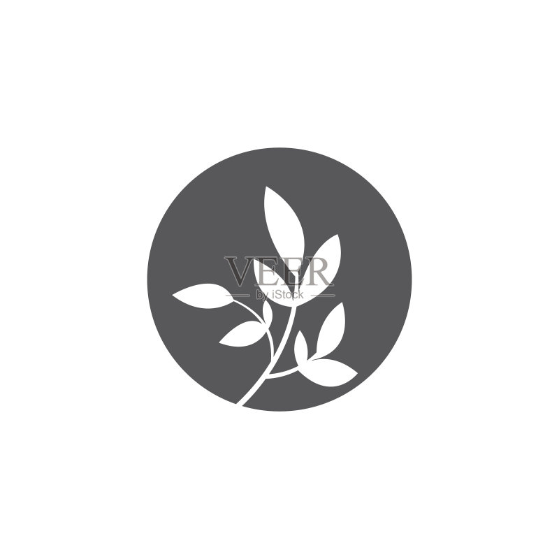 叶子茎标志设计图标图标素材